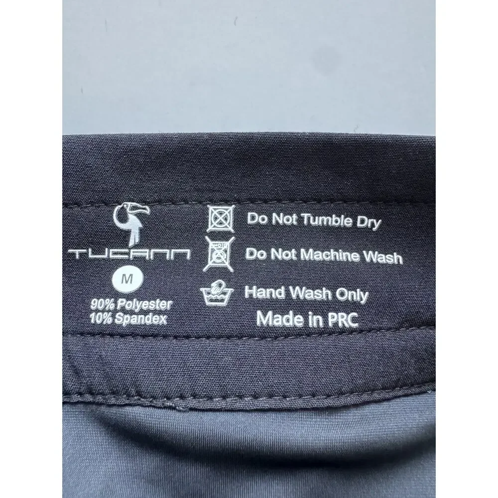 Tucann Swim Trunk Men’s Cookie Black 3 Inch Inseam Size M